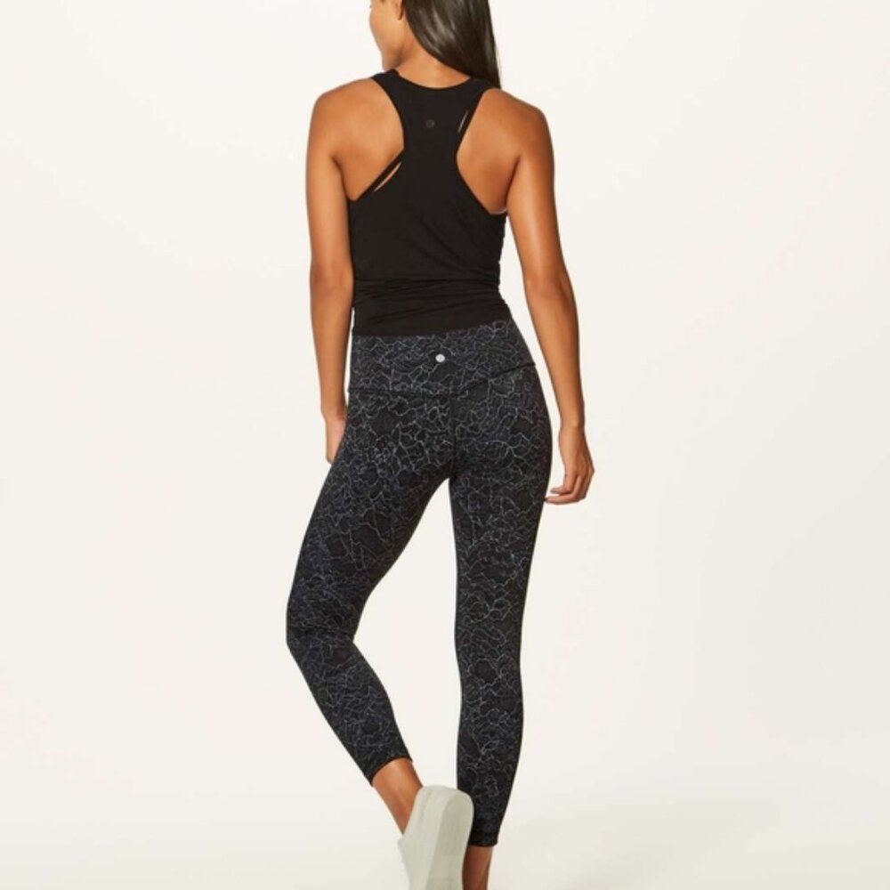 Lululemon Align Pant II (25") Lacescape Dark Cast Black